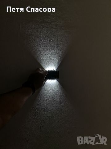 Соларна Led лампа за стена с 8 диода - студено бяла светлина, снимка 3 - Аксесоари и консумативи - 45116259