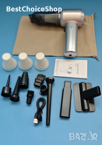 Преносима прахосмукачка за кола Wirelume, безжична, мощна, безчетков мотор, 22 000 Pa, снимка 2 - Прахосмукачки - 53927938