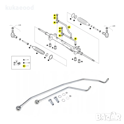 Ремонтен комплект за кормилна рейка за Iveco Daily MK4, снимка 7 - Части - 54062447