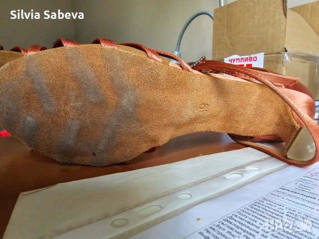 Италиански дамски обувки за танци Dancin размер 39 , снимка 5 - Дамски ежедневни обувки - 52390306