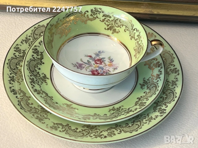 Троен сет порцелан Bavaria, снимка 2 - Антикварни и старинни предмети - 54179541