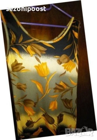 🧡👠💛Дамски нов красив летен топ с десен лалета-М,Л,ХЛ💛👠🧡