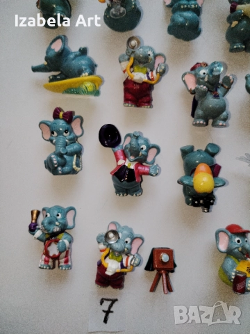 24бр фигури Kinder СЛОНЧЕТА/стари Киндер играчки от шоколадови яйца , снимка 4 - Колекции - 52022162