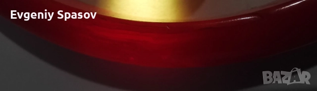 Ретро Гривна Фатуран Истински Бакелит от 1950те Червен Черешов цвят шарка при осветяване, снимка 14 - Гривни - 51949533