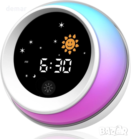 Детски будилник Seucasu, часовник за растеж и обучение за сън