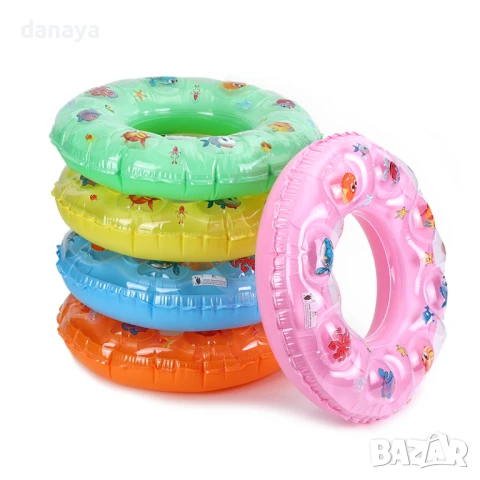 2861 Мини надуваем детски пояс с 3D елементи Рибки, Ф 39см, снимка 3 - Водни спортове - 36779330