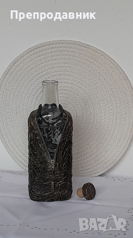 Ръчно изработена бутилка за вино, ракия или други напитки, снимка 2 - Буркани, бутилки и капачки - 54082372
