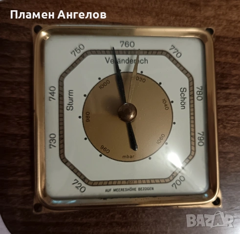Ретро, автентичен немски барометър. , снимка 3 - Антикварни и старинни предмети - 54021515