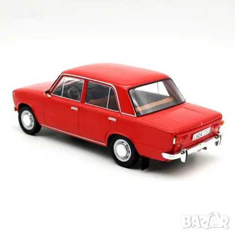 Метална кола LADA 1200 / Лада - Жигули, 1970, Hachette, мащаб 1:24, червен цвят, ABACR903, снимка 4 - Колекции - 47760820