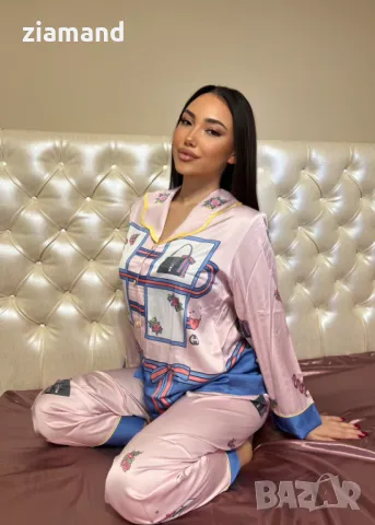 Комплект луксозна пижама сатен, снимка 5 - Пижами - 45709697