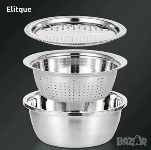 Многофункционално ренде 3в1 с купа за салата и съд за отцеждане, снимка 9 - Други - 52894791