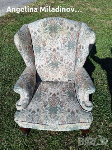 антично кресло стил Кралица Ана , снимка 5 - Дивани и мека мебел - 46484586