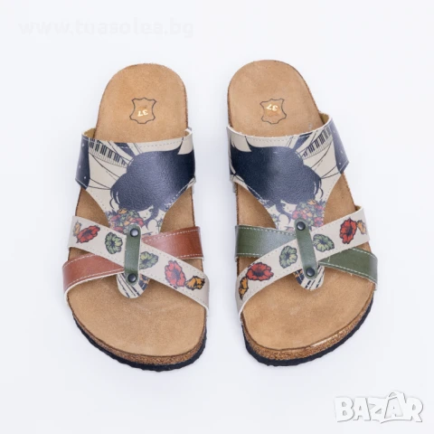 🥁 Намаление - Летни ортопедични чехли с велурена стелка | Марка Tuasolea, снимка 1