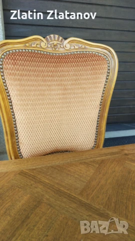 Запазена е!!!Маса с 6 стола стил Луи XV!, снимка 7 - Маси - 51178318