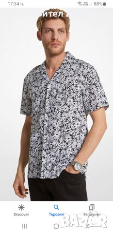 Michael Kors Linen Mens 2XL НОВО! ОРИГИНАЛ! Мъжка Ленена Риза!, снимка 2 - Ризи - 45148384