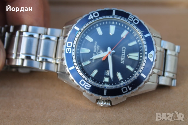 Японски мъжки часовник ''Citizen Eco Drive/Divers 200 m'', снимка 11 - Мъжки - 52565213