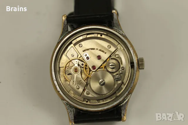 1950's Швейцарски Ръчен Часовник BRITIX 17 Jewels 39 мм, снимка 8 - Антикварни и старинни предмети - 49771310