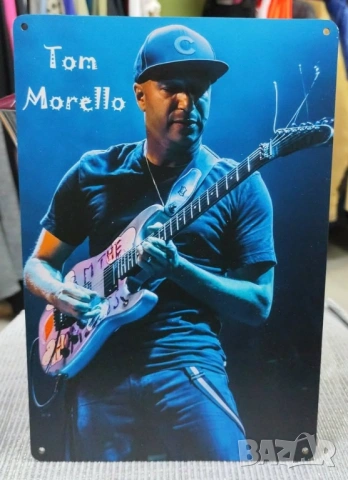 Tom Morello-табела(плакет)от дървен шперплат