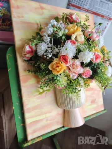 Картина с 3д цветя , снимка 2 - Декорация за дома - 51133991