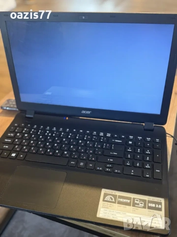  89 евро, лаптоп ACER 15,6  WIN 11, 500GB RAM 4GB,КАТО нов ,с батерия и зарядно
