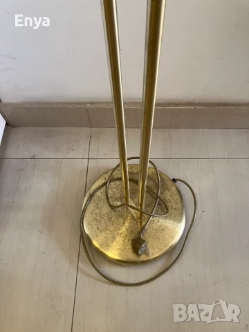 Лампа стояща ( подова) от месинг - работеща, снимка 6 - Настолни лампи - 51148337