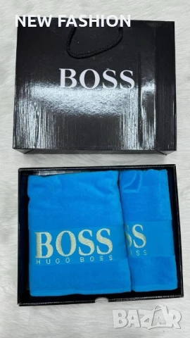 Памучни Хавлии -2бр в Кутия ✨Boss, снимка 3 - Хавлиени кърпи - 51169438