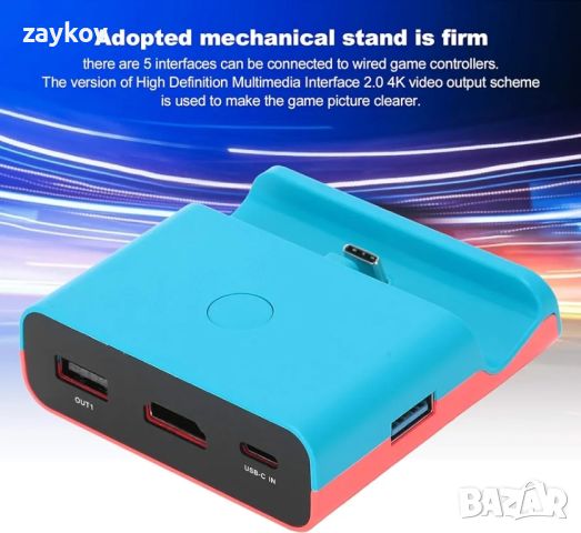 Mxzzand XDL-NS06 HDMI видео конвертор  докинг станция за зареждане Превключвател на екрана

, снимка 7 - Друга електроника - 45733335