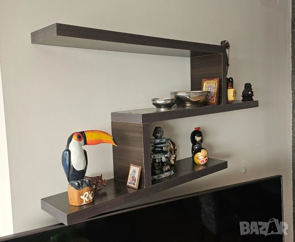 Шкаф за телевизор и стенни рафтове, снимка 5 - Шкафове - 53173419