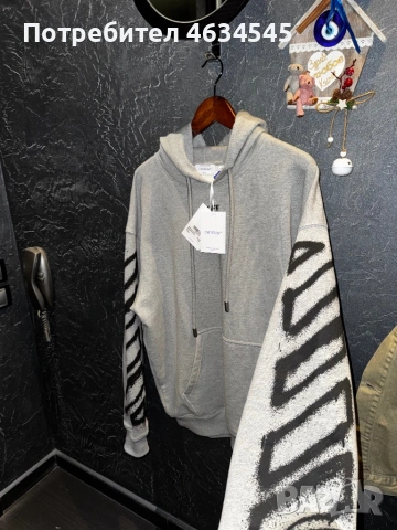 ЧИСТО НОВ 100% ОРИГИНАЛЕН Off-White Spray Can Arrow Hoodie, снимка 4 - Суичъри - 53151980