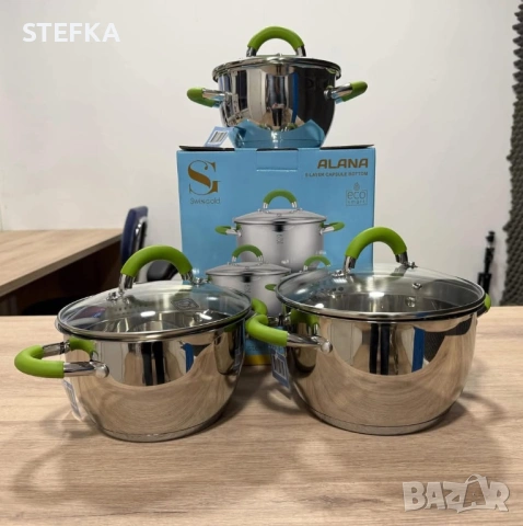 Комплект тенджери, снимка 3 - Съдове за готвене - 53275430