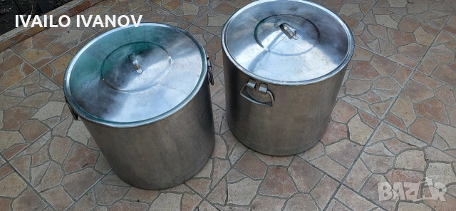 Казани 50литра на Хром Силистра 2бр дебела неръждавеика 2мм алпака 