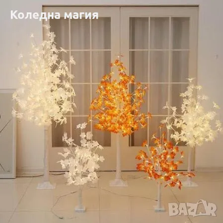 Луксозни коледни дръвчета LED светлина 180см LUX TREE студено червени, снимка 2 - Лед осветление - 48236607