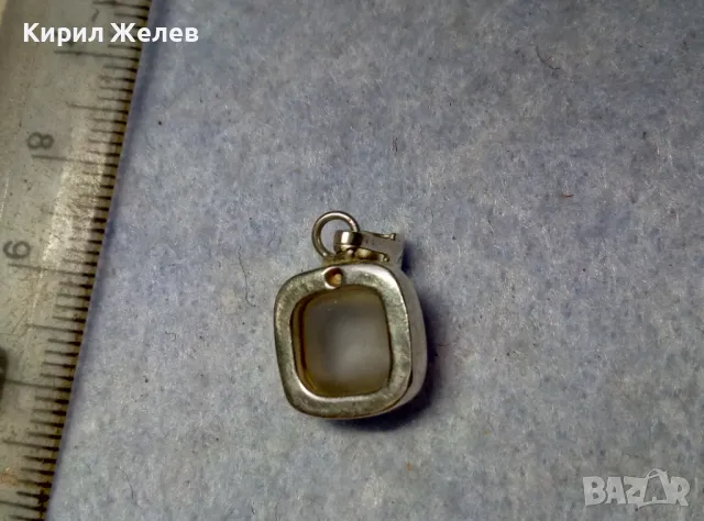 АР ДЕКО СТИЛ СКЪПОЦЕНЕН СРЕБЪРЕН ПЕНДАНТ СРЕБРО 925 с ШЛИФОВАН ЛУНЕН КАМЪК РЪЧНА ИЗРАБОТКА 49777, снимка 9 - Колиета, медальони, синджири - 49682445