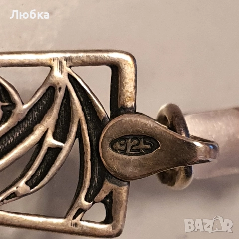 Сребърна гривна, снимка 6 - Гривни - 34097174