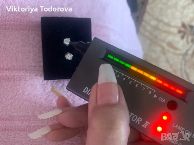 Нови обеци  сребро с 1карат диаманти-СПЕЦИАЛНА ОФЕРТА-НА ЦЕНАТА НА 0,50К, снимка 3 - Обеци - 48810357