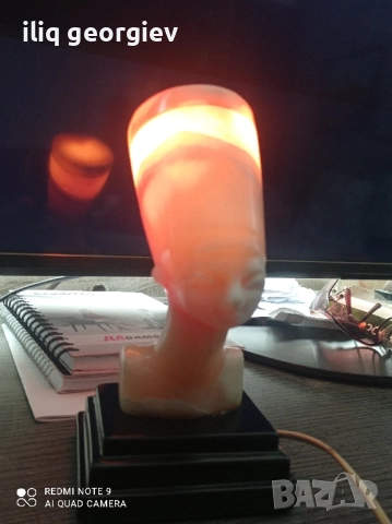 нощна лампа оникс, снимка 3 - Настолни лампи - 51750928