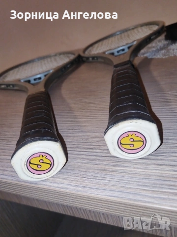 Ретро латвийски тенис ракети Valmera – комплект от 2 бр., снимка 6 - Тенис - 53212631