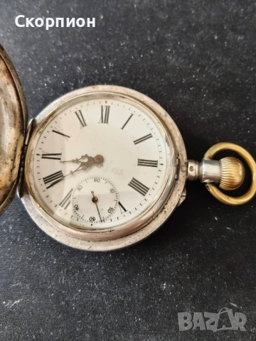 Швейцарски СРЕБЪРЕН джобен часовник Remortoir 1900г. - 15 РУБИНА - ПРОМОЦИЯ, снимка 10 - Джобни - 51648205