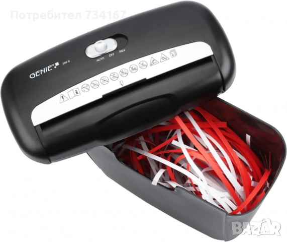 Професионален шредер за документи Genie 240S за унищожаване на документи, хартия и кредитни карти , снимка 4 - Видеокарти - 52180343
