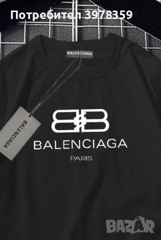 тениски черни овърсайз | balenciaga  paris| баленсиага , снимка 2 - Тениски - 45494091