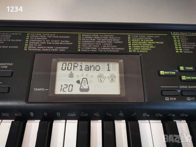 синтезатор клавир пиано CASIO CTK-1100 с 5 октави и плътни клавиши, снимка 5 - Синтезатори - 52579069