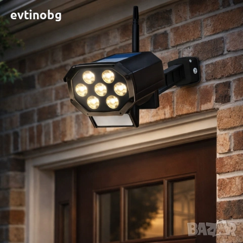 Соларна Лампа имитация на КАМЕРА BK-36 DRAGON 1200W – С датчик за движение, Дистанционно и Силен про, снимка 3 - Комплекти за видеонаблюдение - 53882446