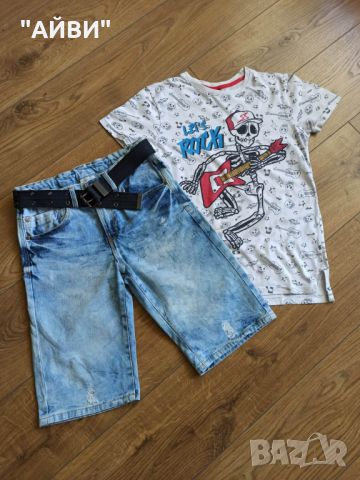 Къси дънки и тениски на ZARA и H&M, снимка 5 - Детски къси панталони - 45405282