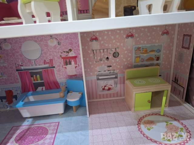 Огромна дървена къща , снимка 4 - Кукли - 52896788