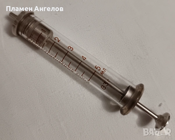 Лот от 2броа стъклени спринцовки, снимка 5 - Антикварни и старинни предмети - 53715876