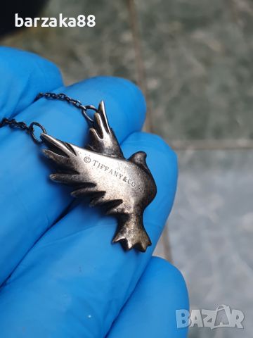 Сребърен гердан с Птица Tiffany & Co, снимка 7 - Колиета, медальони, синджири - 45539411
