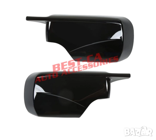 Капаци огледала със щипки черен пиано лак Batman подходящи за BMW E46, снимка 2 - Аксесоари и консумативи - 52635845