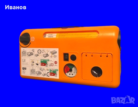 Цена - 25€. Нов оригинален компресор за автомобилни гуми + Лепило/Пяна