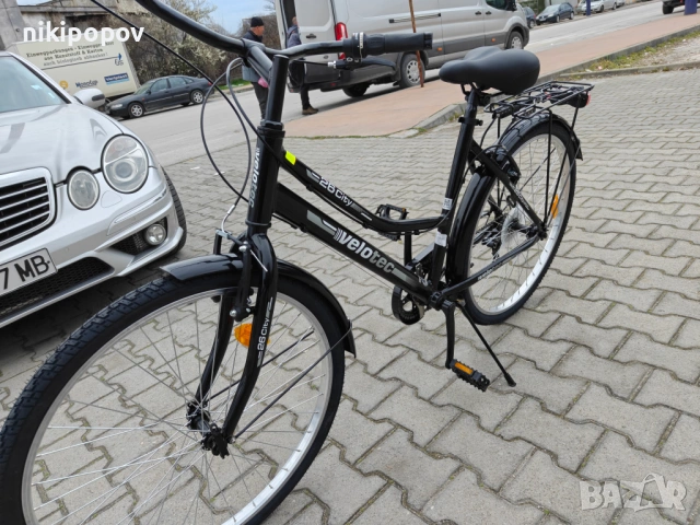 SPRINT Алуминиев велосипед 26" Velotec CITY черен, снимка 7 - Велосипеди - 53918344