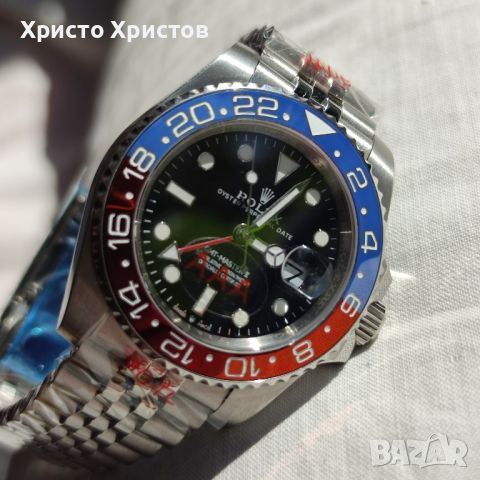 Мъжки луксозен часовник Rolex GMT-MASTER II Pepsi 126710BLRO, снимка 5 - Мъжки - 46005485